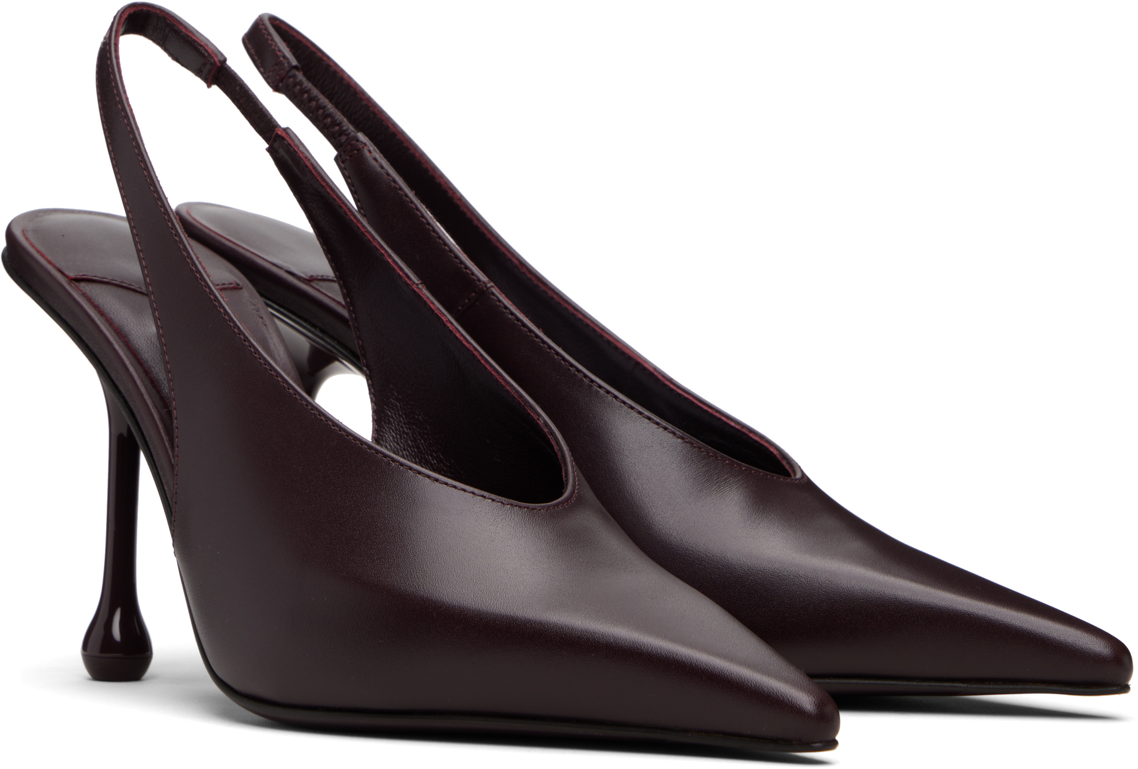 Jimmy Choo Isa 95 High Heels In Burgundy