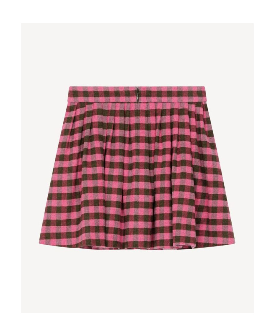 Kenzo Flared Gingham Mini Skirt In Pink