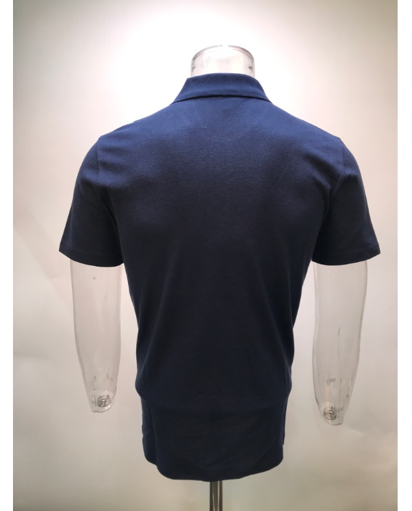 Emporio Armani Jersey Polo Shirt With All-over Jacquard Lettering In Black