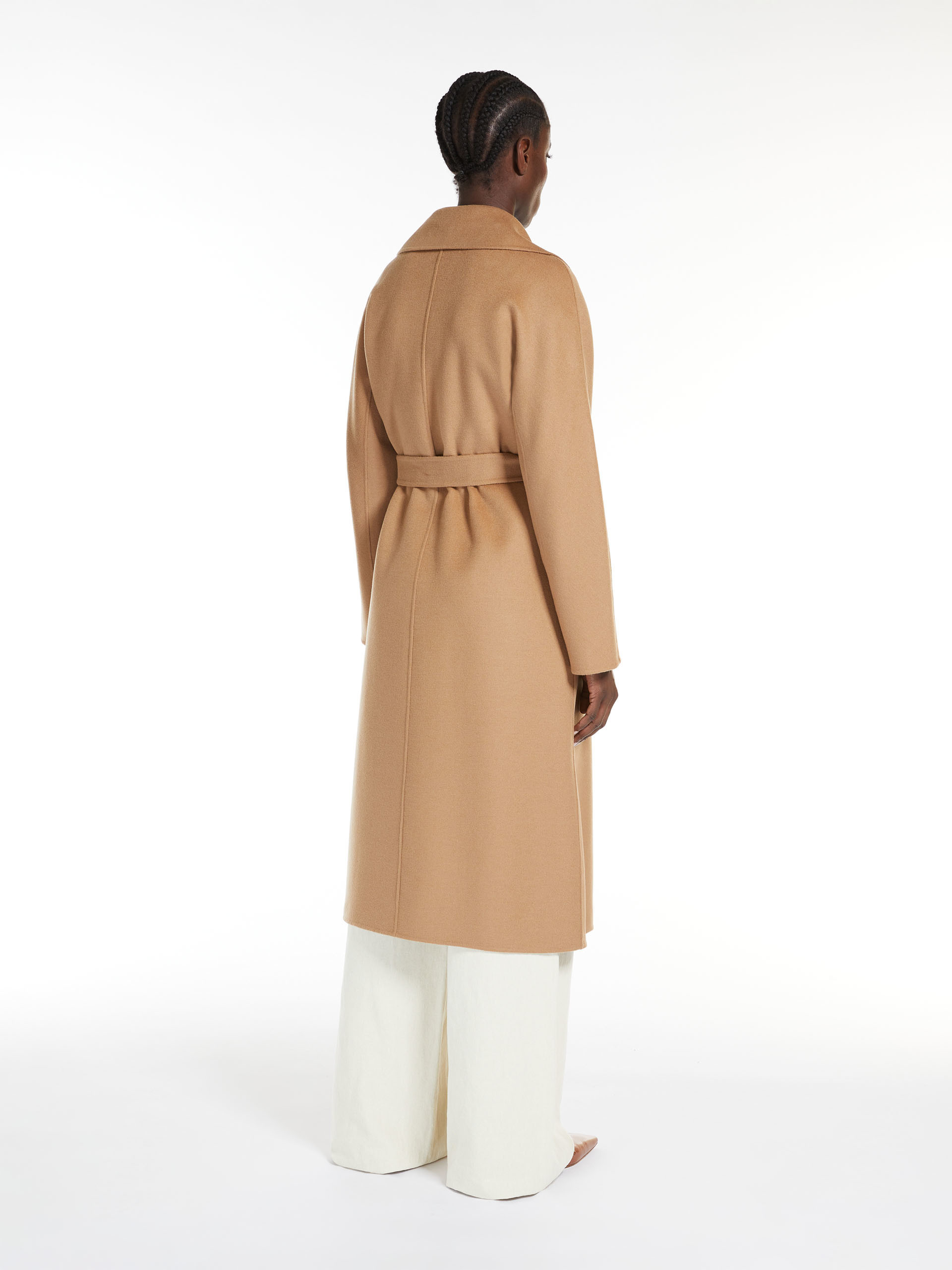 Shop Max Mara Cashmere And Wool Lace Coat In Brown