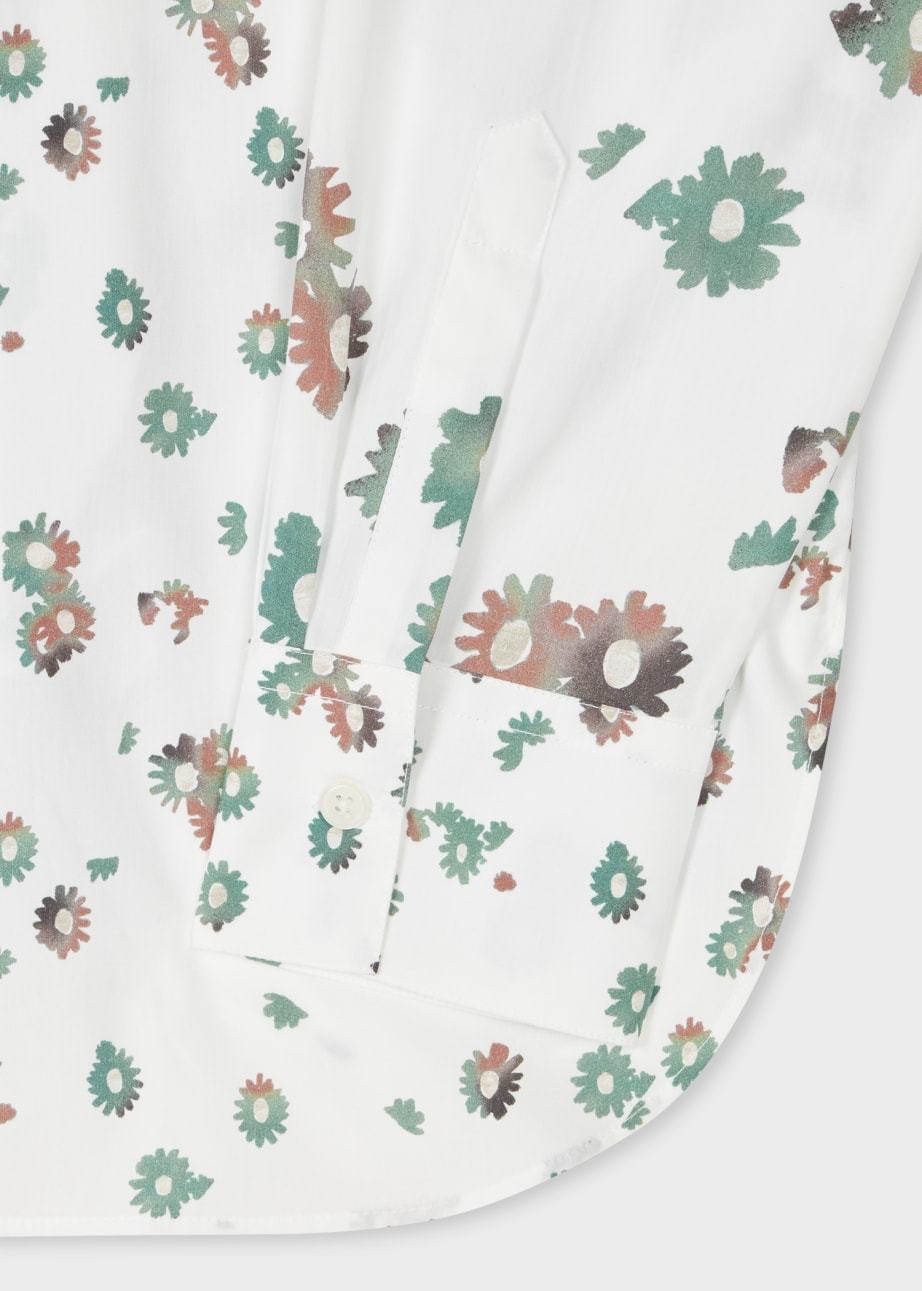 Ps By Paul Smith Ps Paul Smith Floral Print Cotton Shirt In White