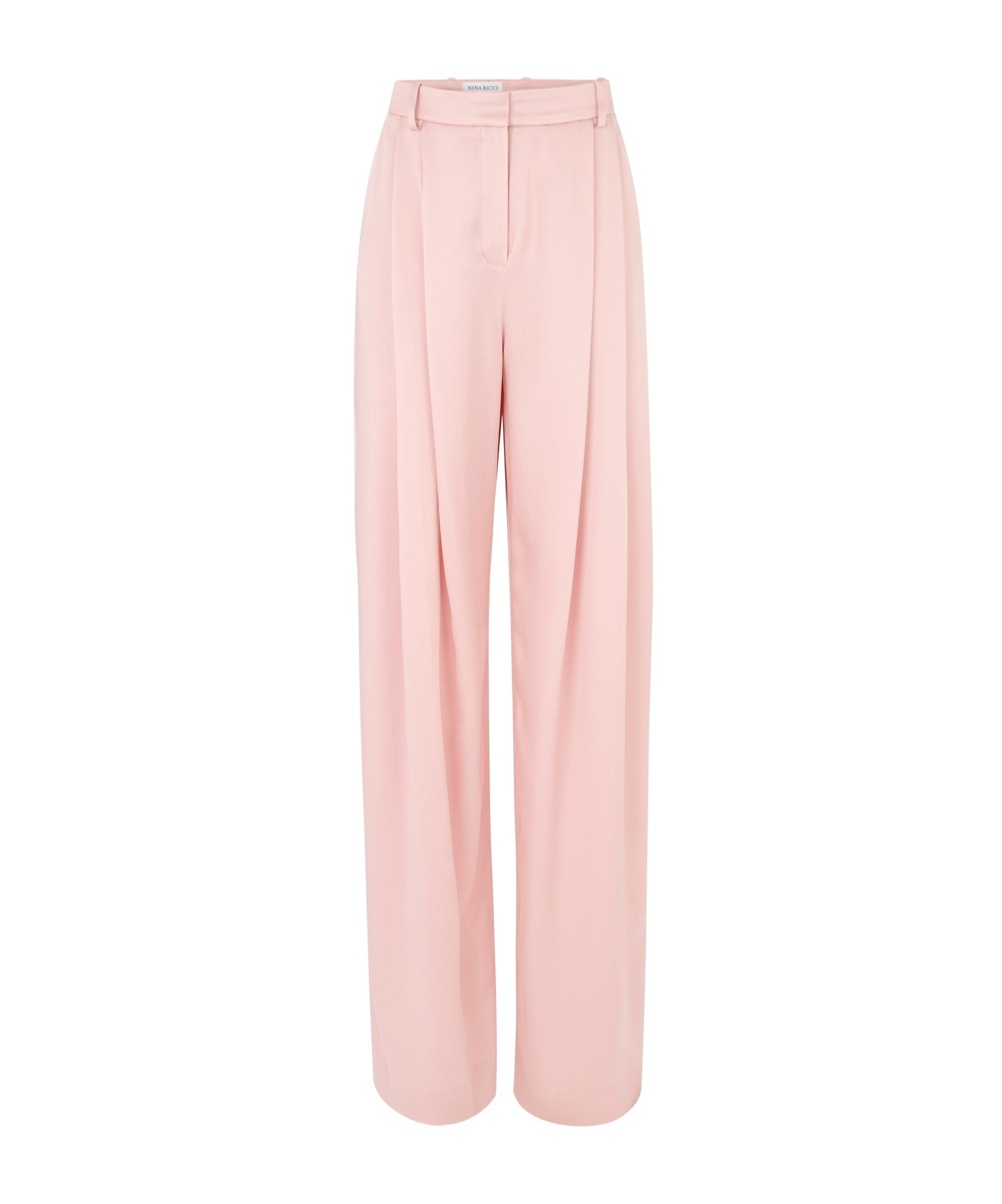 Nina Ricci Pleated Wide-leg Pants In Pink