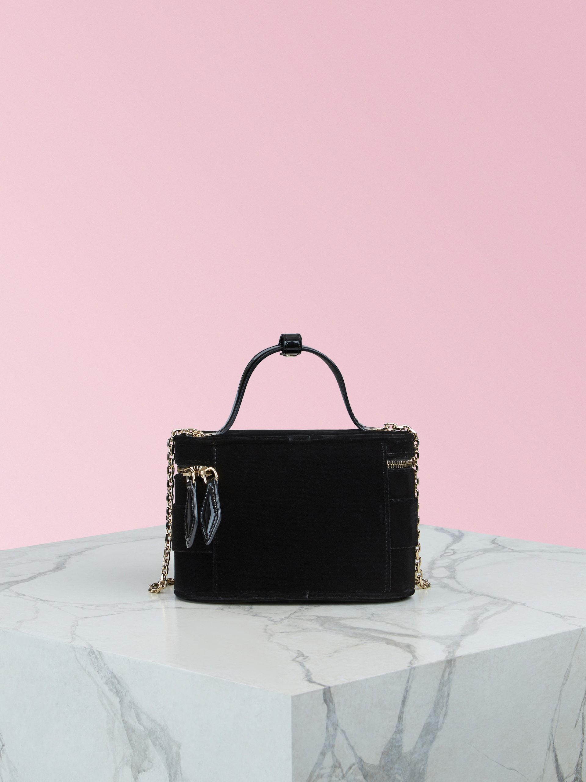 Roger Vivier Vanity Strass Buckle Micro Tote Bag In Black