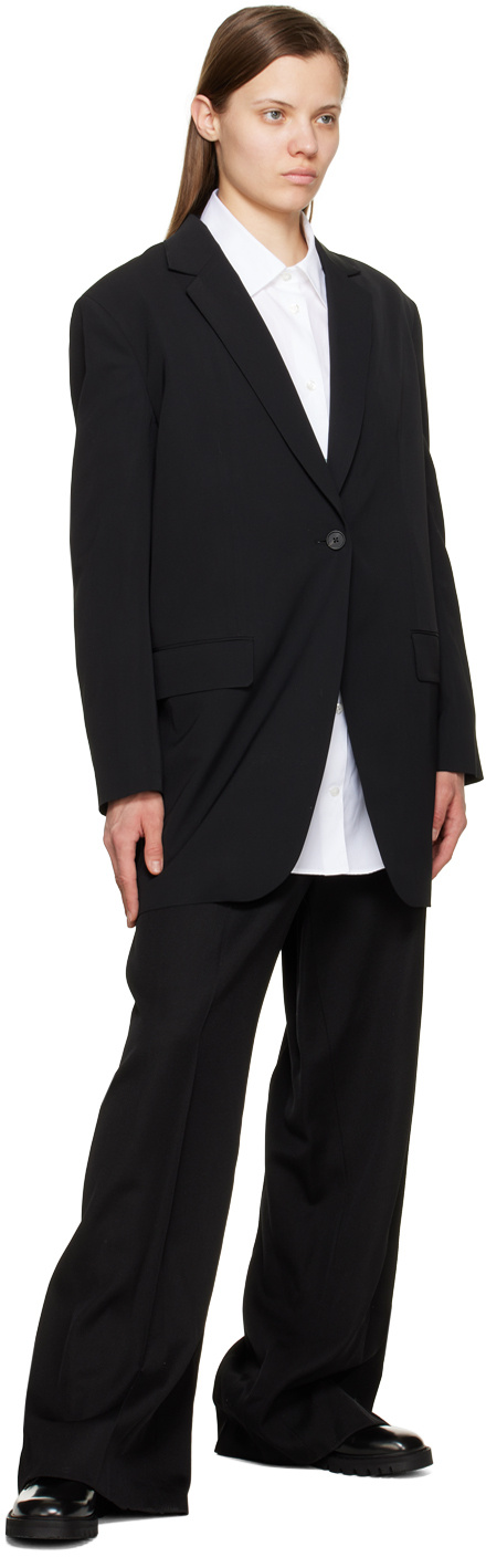 The Row Logo Wool Suit Jacket In Black