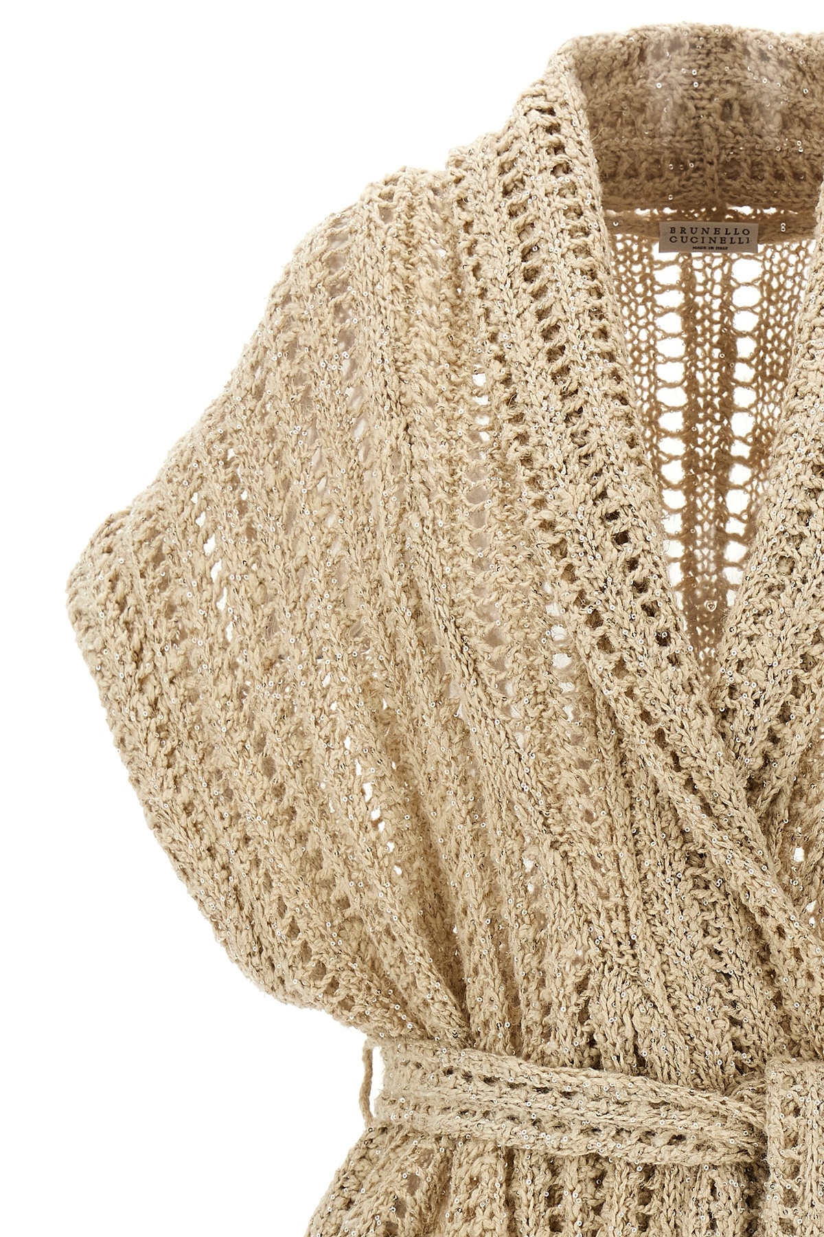 Brunello Cucinelli Cardigan Dazzling Sweaters And Cardigans Beige In Nude