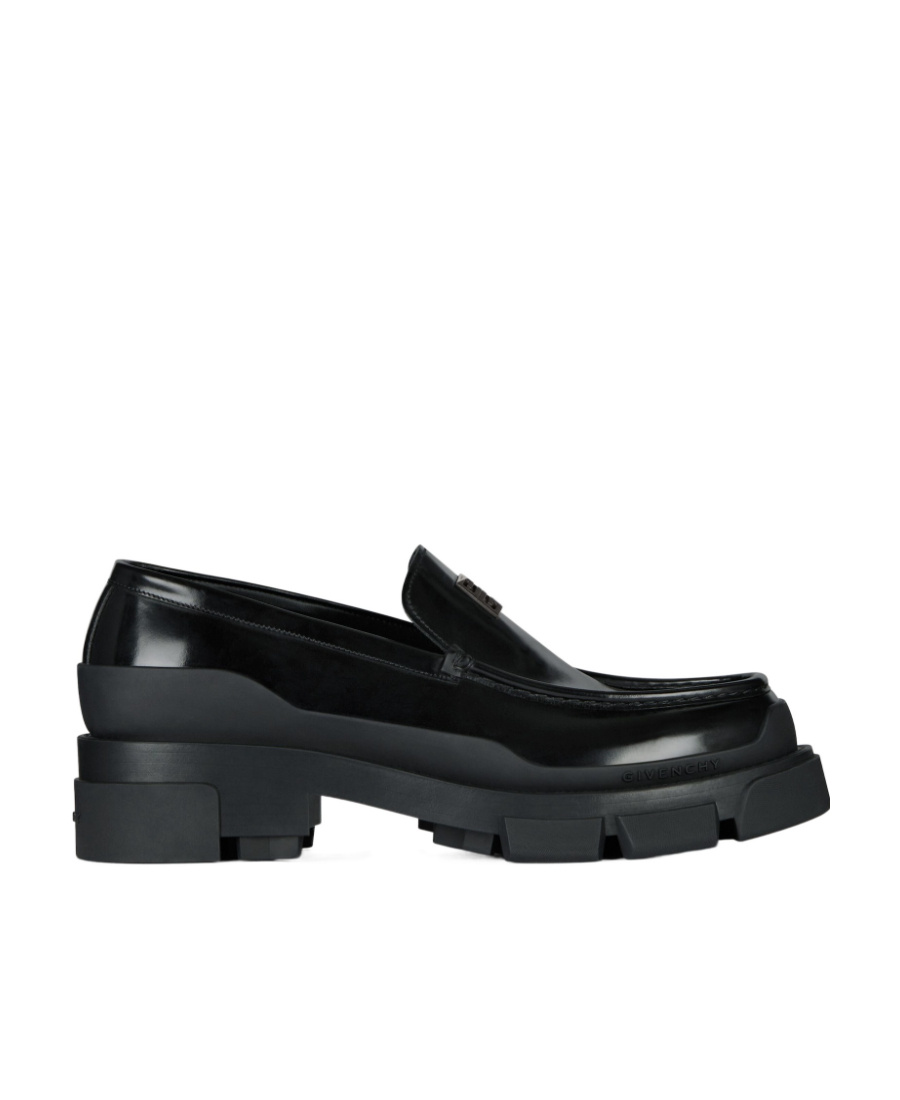 Givenchy Embossed-logo Loafers In Black