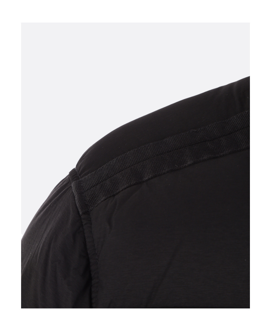 Stone Island Compass-patch Padded Down Jacket In Black