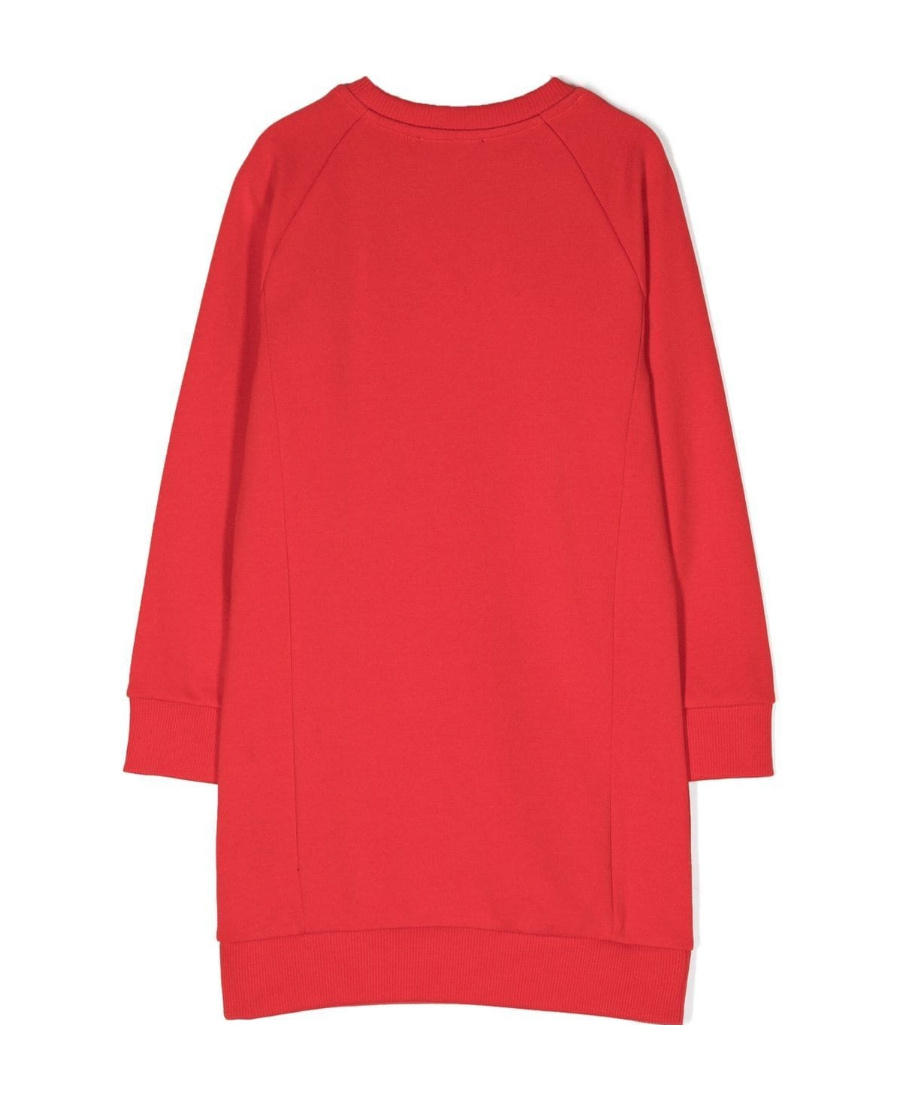BALMAIN BUTTON-EMBELLISHED SWEATSHIRT DRESS 