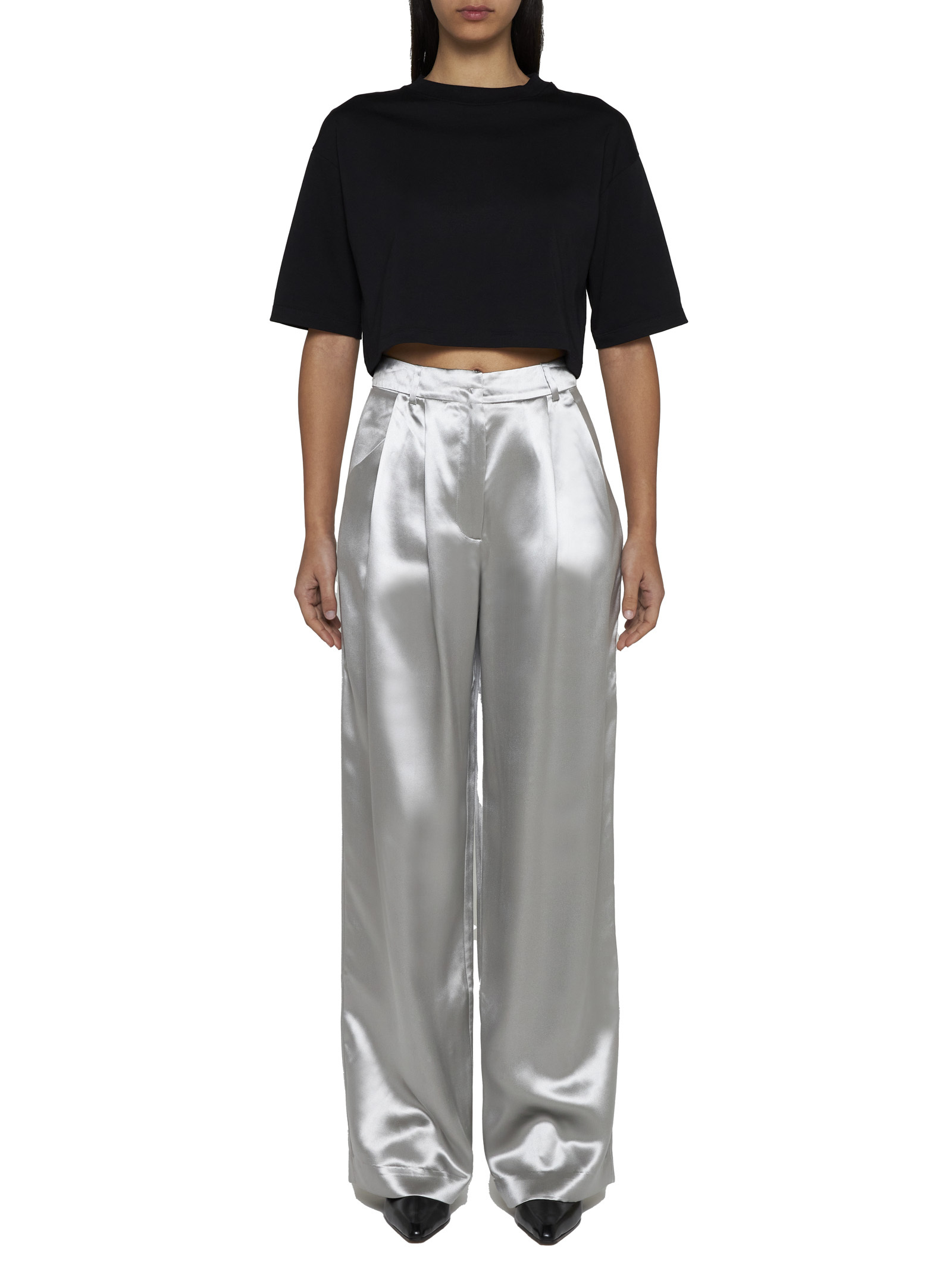LOULOU STUDIO VIONE SILK-BLEND TROUSERS 