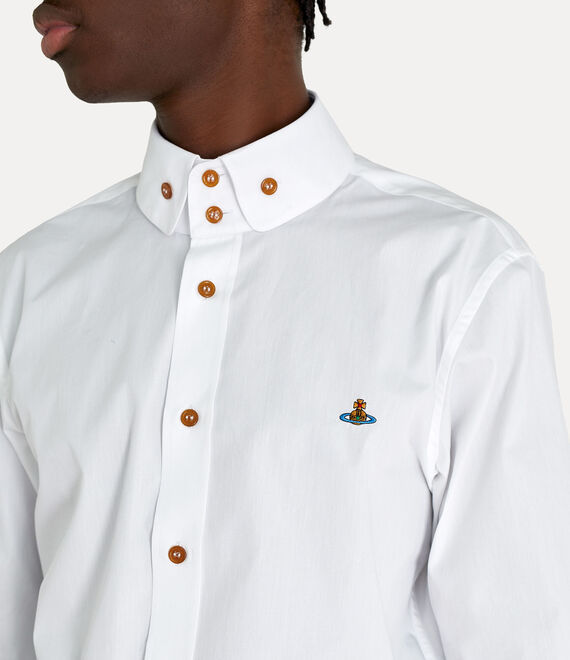 Vivienne Westwood Krall Logo-embroidered Cotton Shirt In White