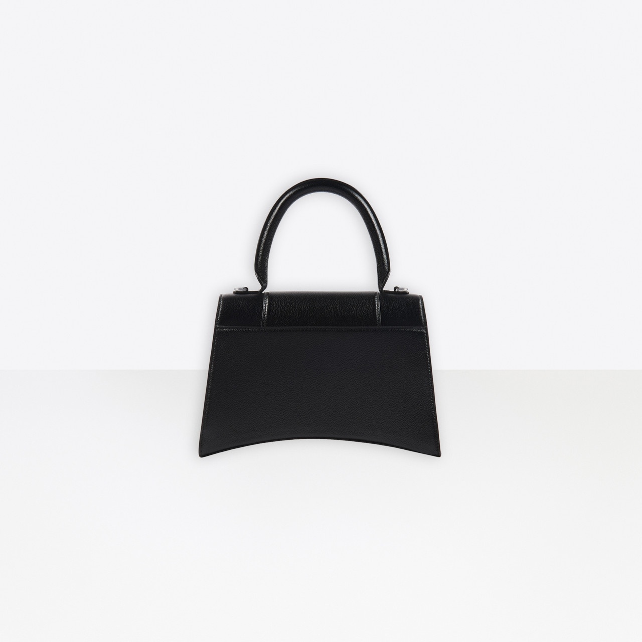 Balenciaga Hourglass Handbag With Structured Silhouette And Top Handle In Black