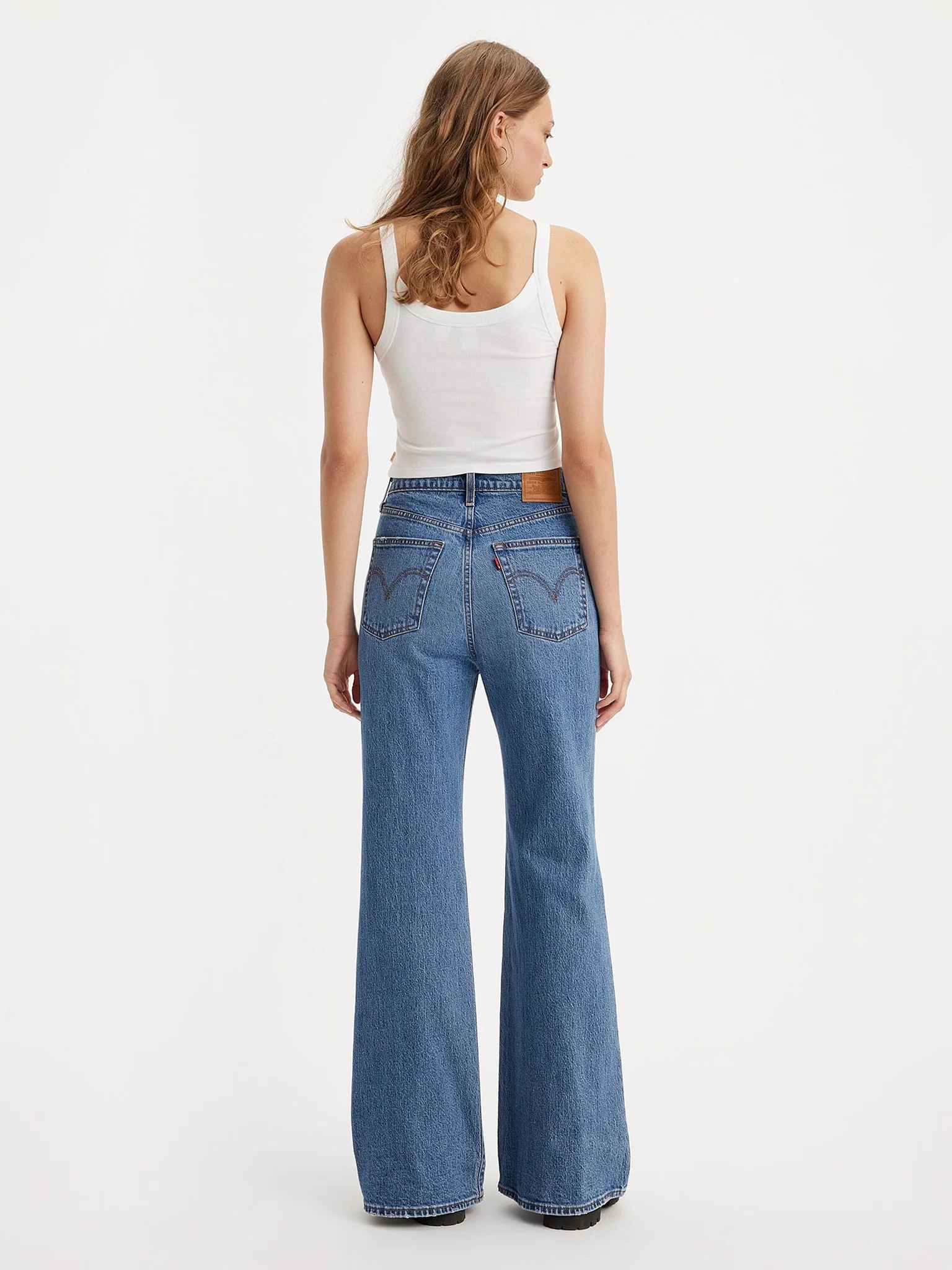 Levi's Ribcage Bells Jeans In Blue