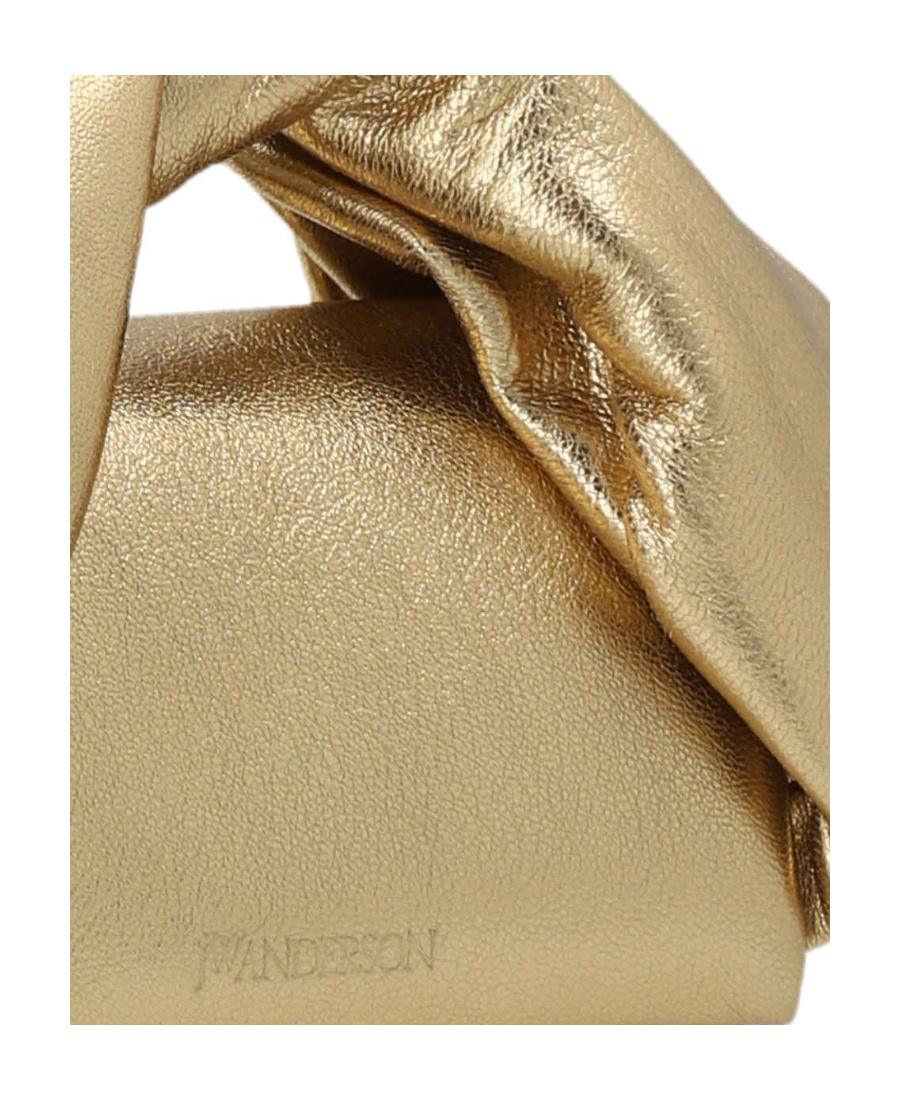 Jw Anderson Twister Leather Mini Bag In Nude