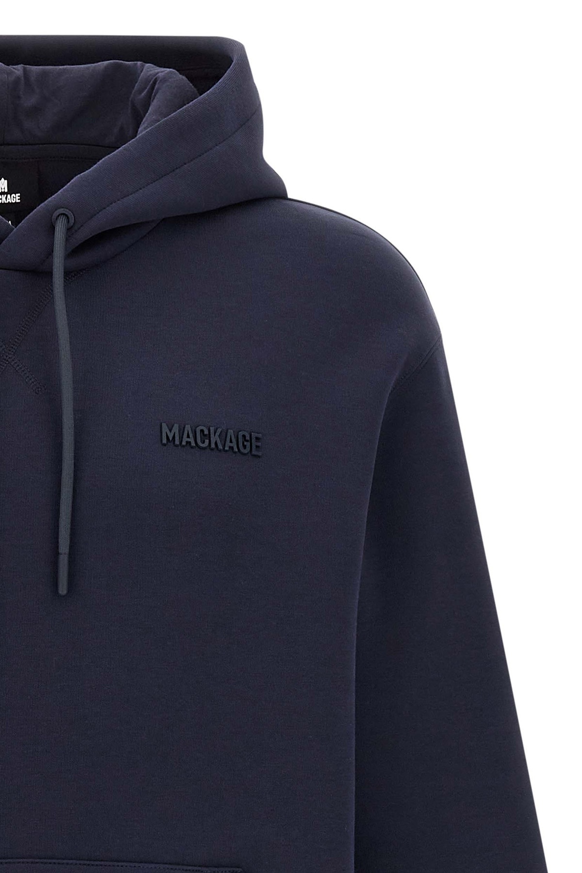 Mackage Hooded Sweatshirt With Drawstring And Pocket In Blue