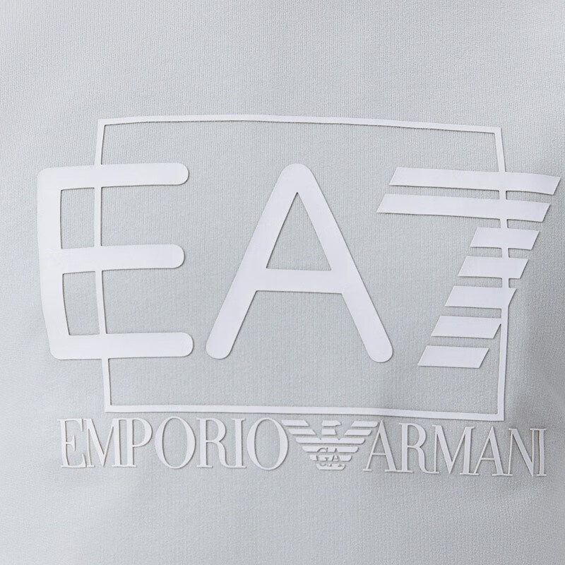 Ea7 Logo Round-necked Sweater In Gray