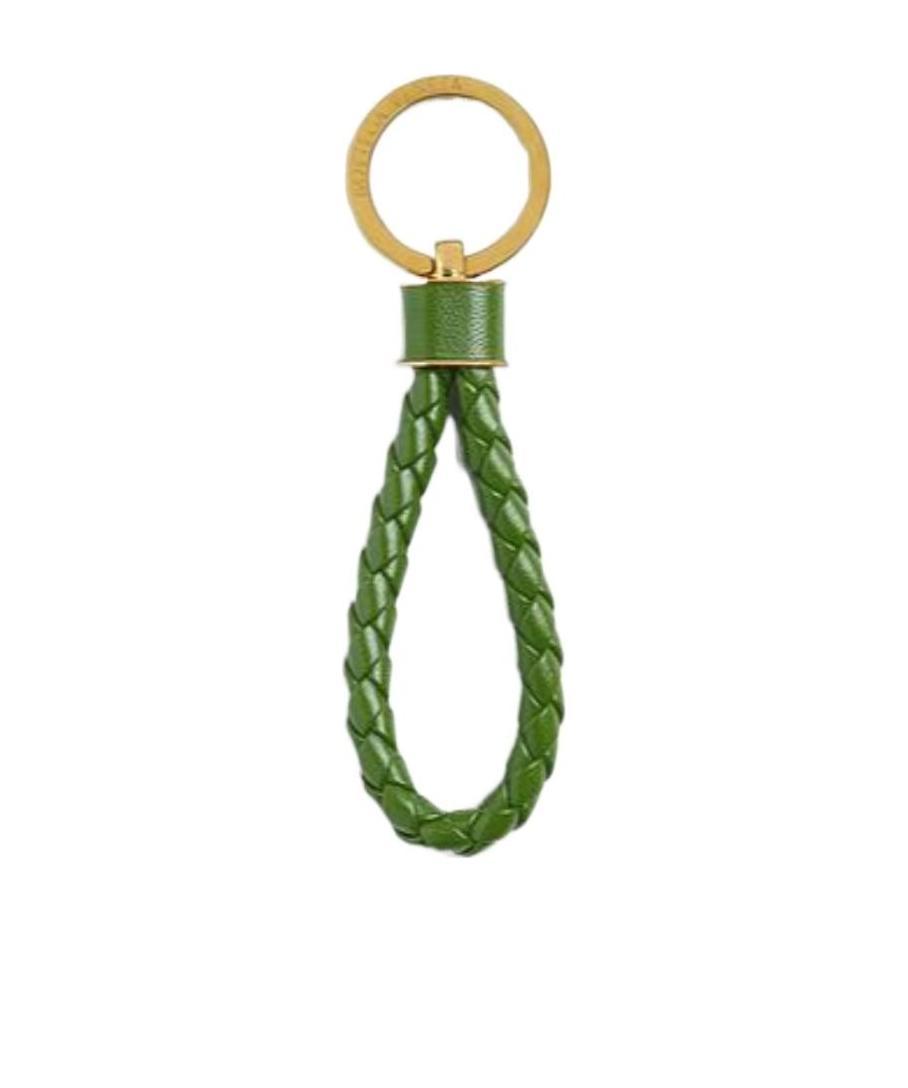 Bottega Veneta Green Intrecciato Key Ring In Green