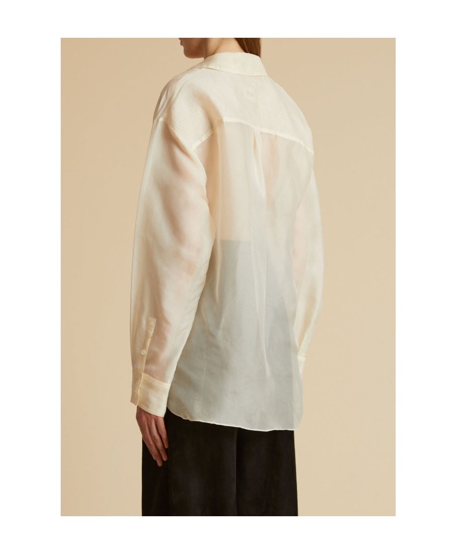 Khaite The Nori Silk Shirt In White