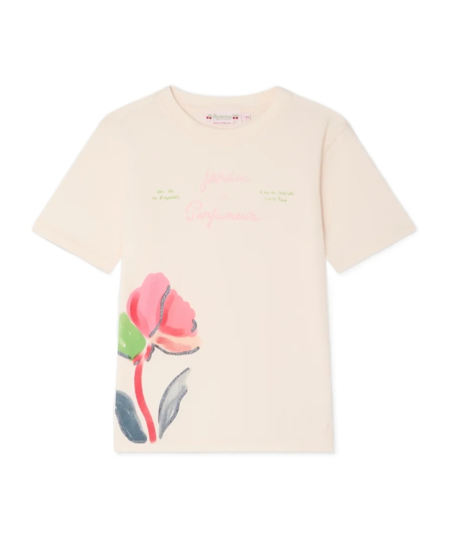 Bonpoint Thida Floral Print T-shirt In White