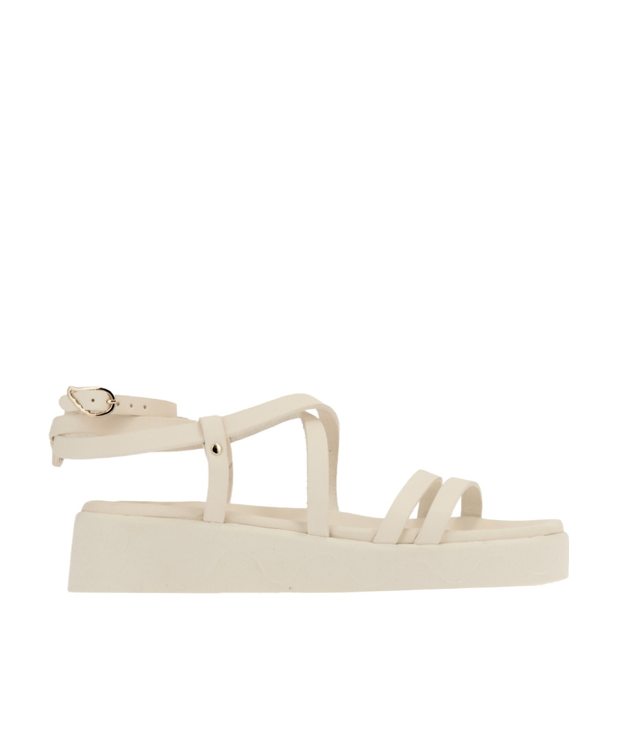 Ancient Greek Sandals Logo Flat Sandals In Nude