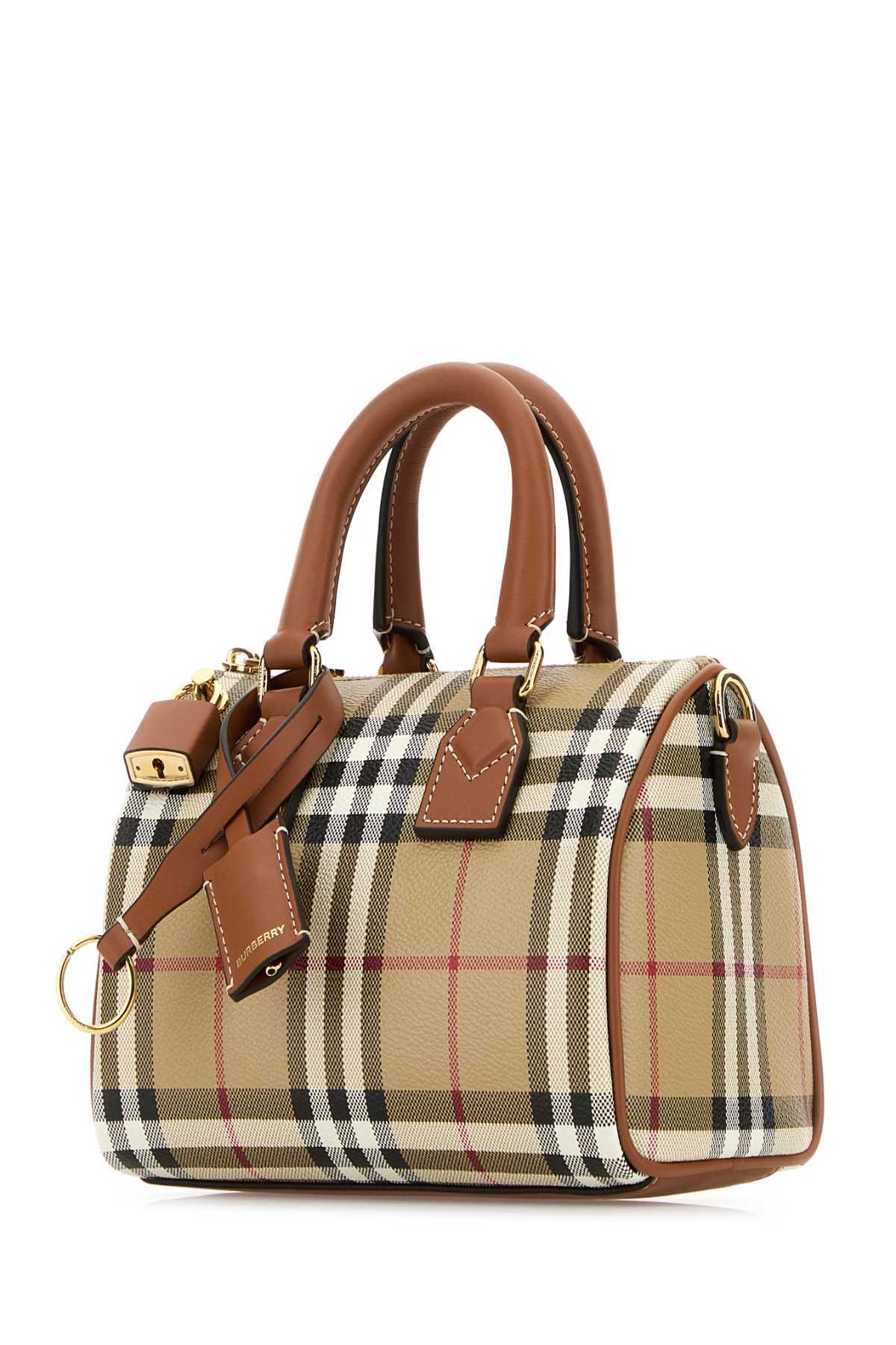 Burberry Check Mini Canvas Tote Bag