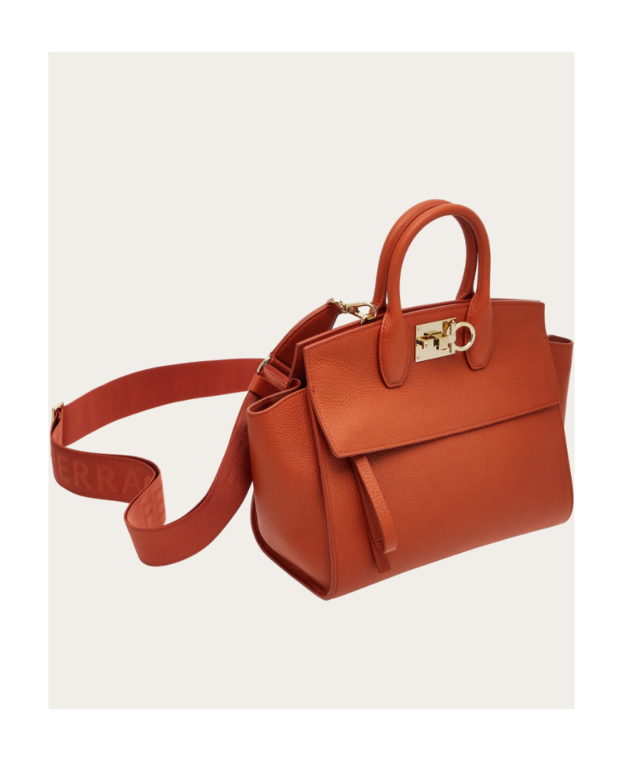 Ferragamo Studio Soft Handbag In Brown