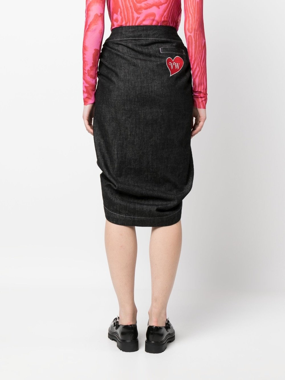 Vivienne Westwood Denim Skirt In Black