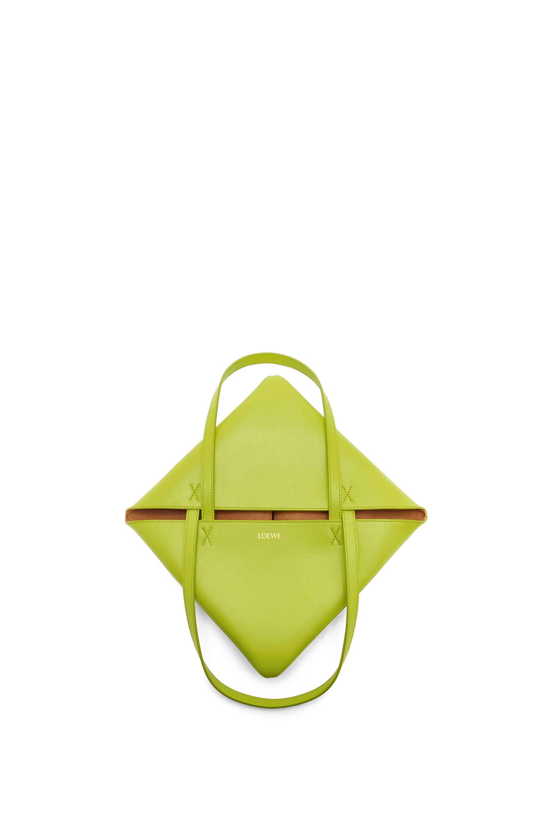 Loewe Medium Leather Puzzle Fold Tote Bag In Green