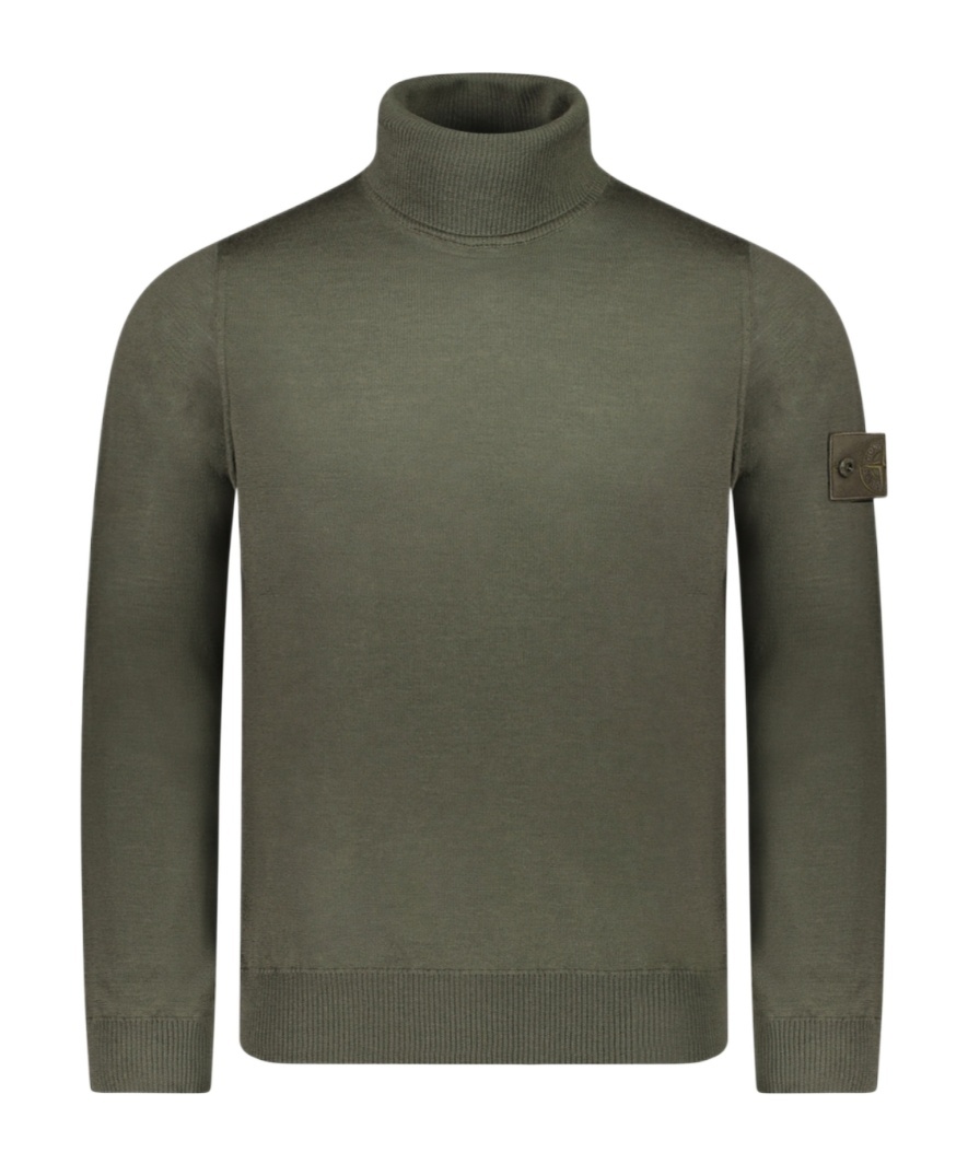 Stone Island Long-sleeved Sweater In Green