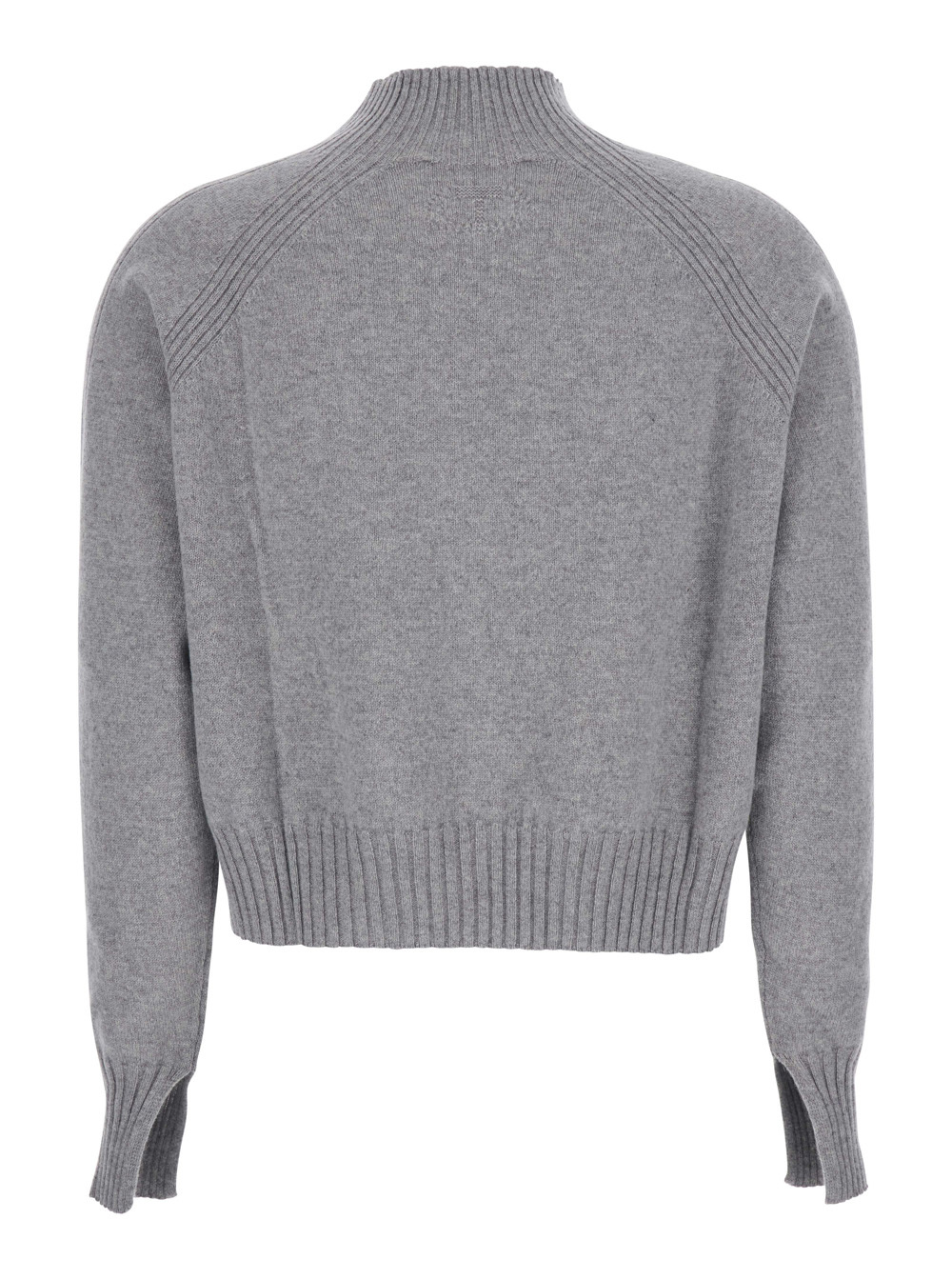 Twinset High-neck Wool Sweater In Gray