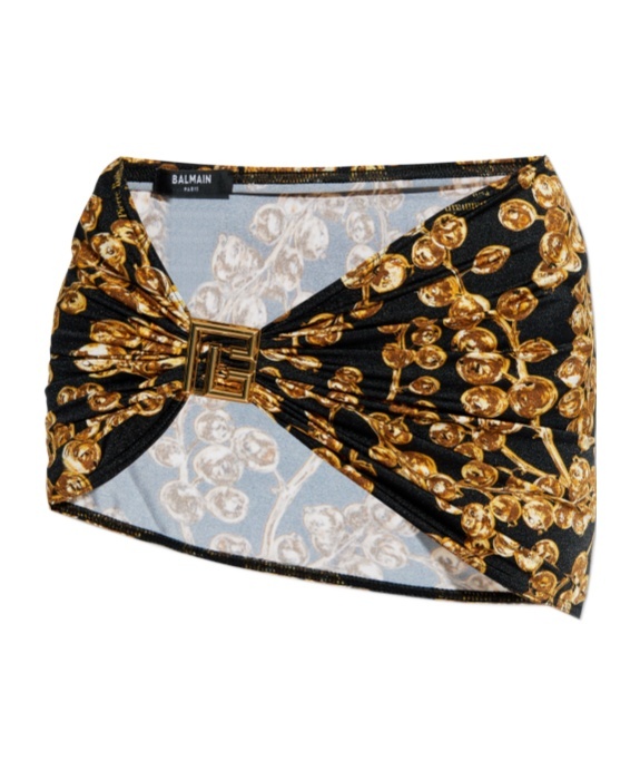 Shop Balmain Geometric-print Pareo In Multicolor