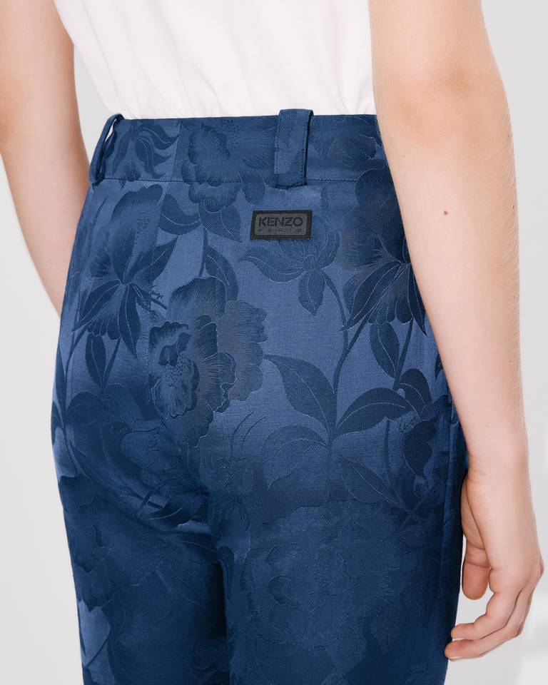 Kenzo Waistband Loop Casual Pants In Blue