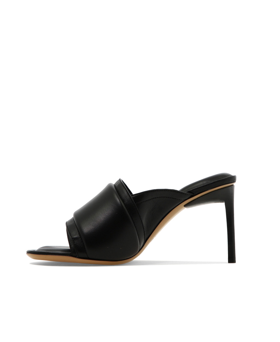 Jacquemus Les Mules Aqua Scuba Slide Stilettos In Black