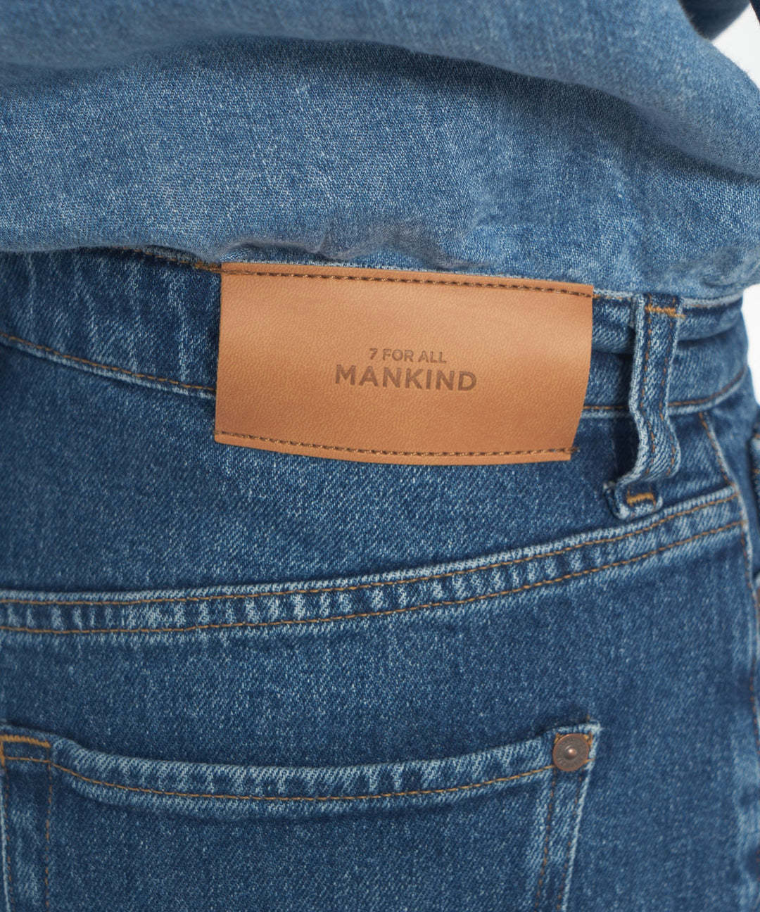 Shop 7 For All Mankind Denim Mini Dress In Blue