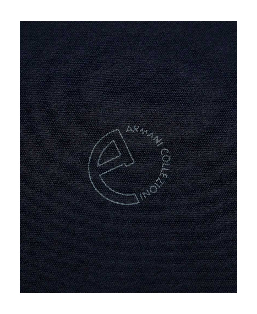 Armani Collezioni T-shirt With Round Neck And Short Sleeves In Black