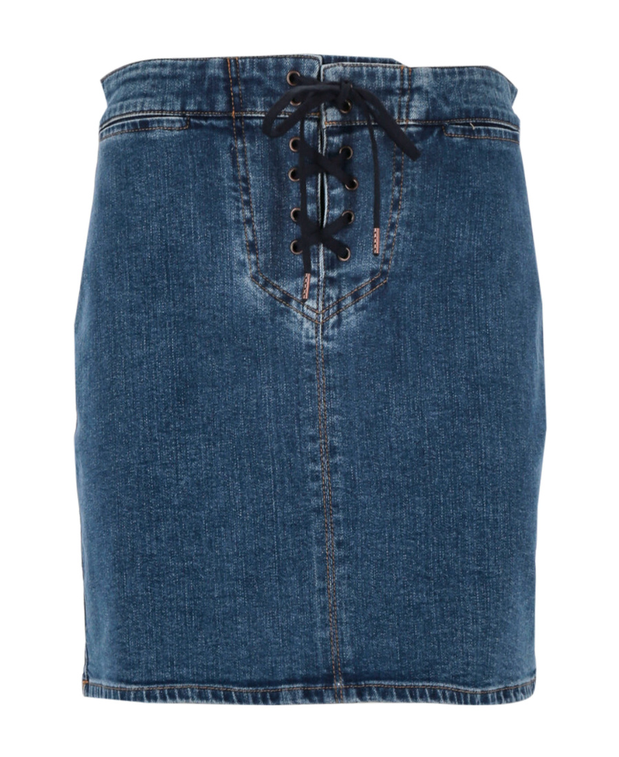 See By Chloé . Logo Drawstring Skirt In Blue