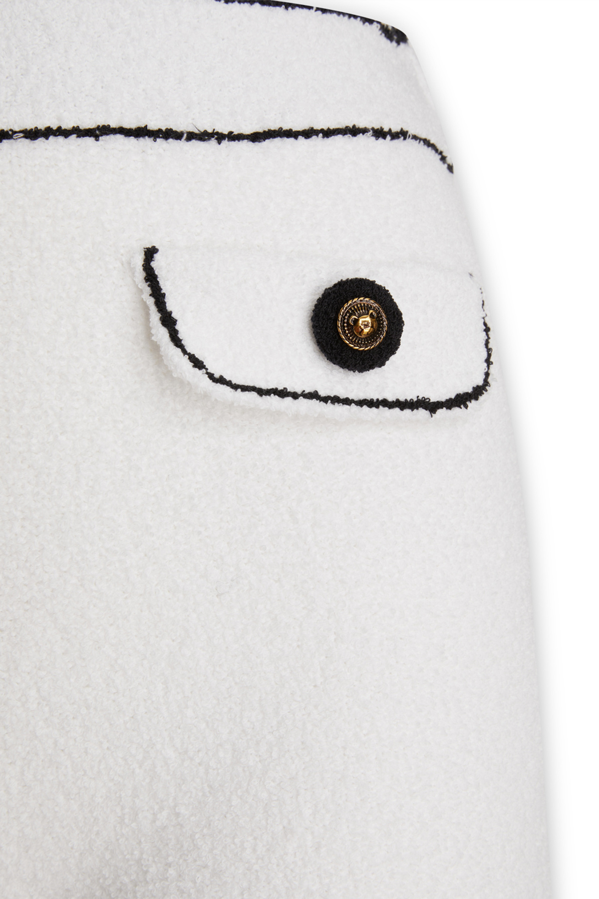 Moschino Cotton Shorts Textured Fabric In Black