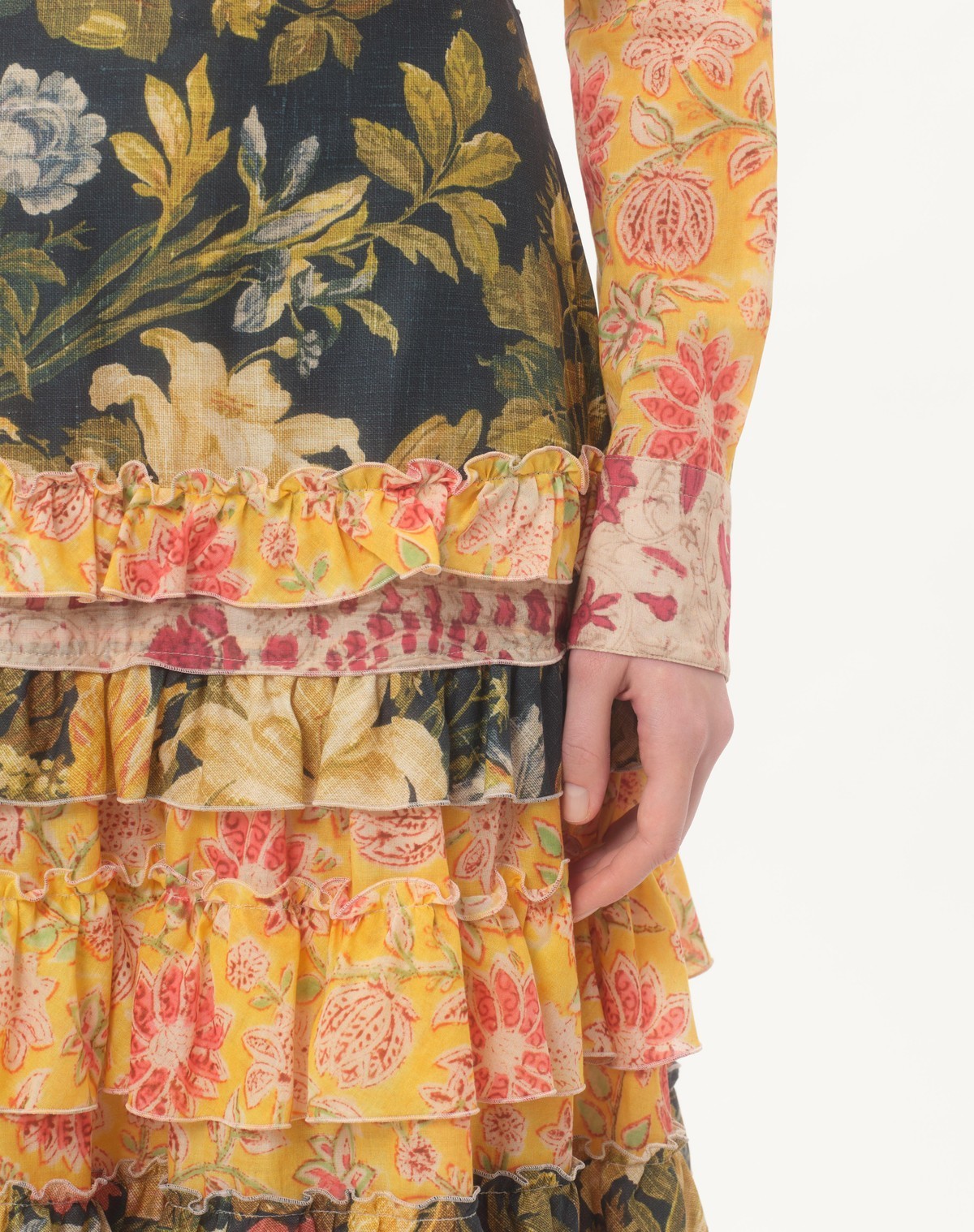 Valentino Multicolor Apres Lhiver Tiered Skirt In Multi