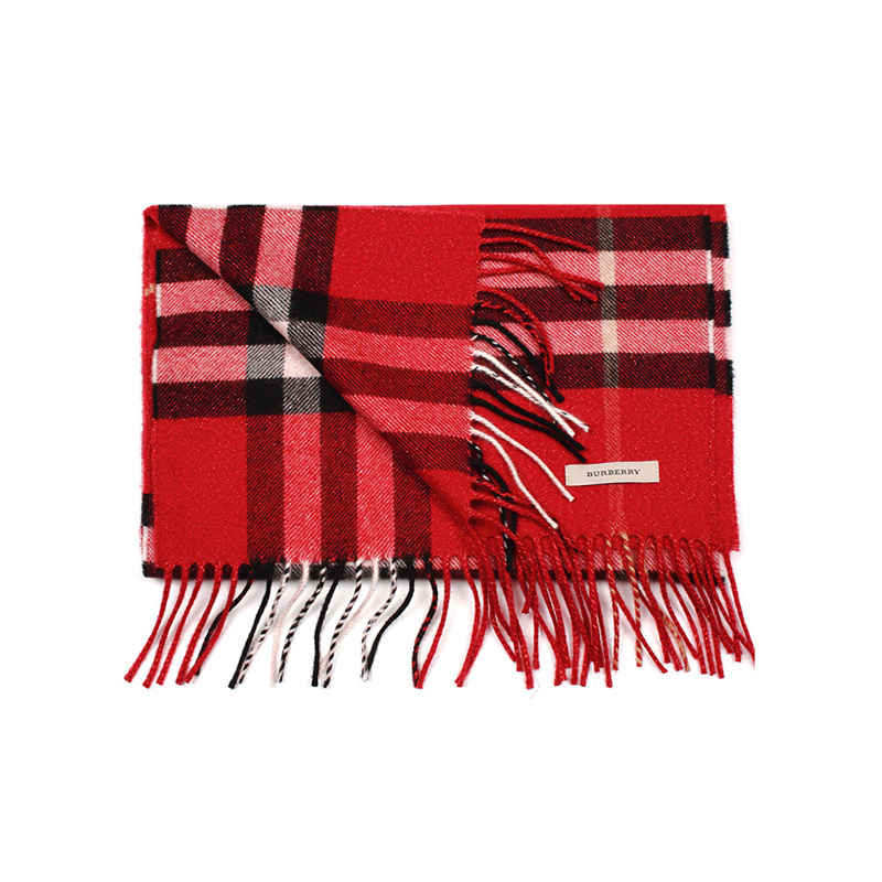 Burberry Plaid Scarf In Red