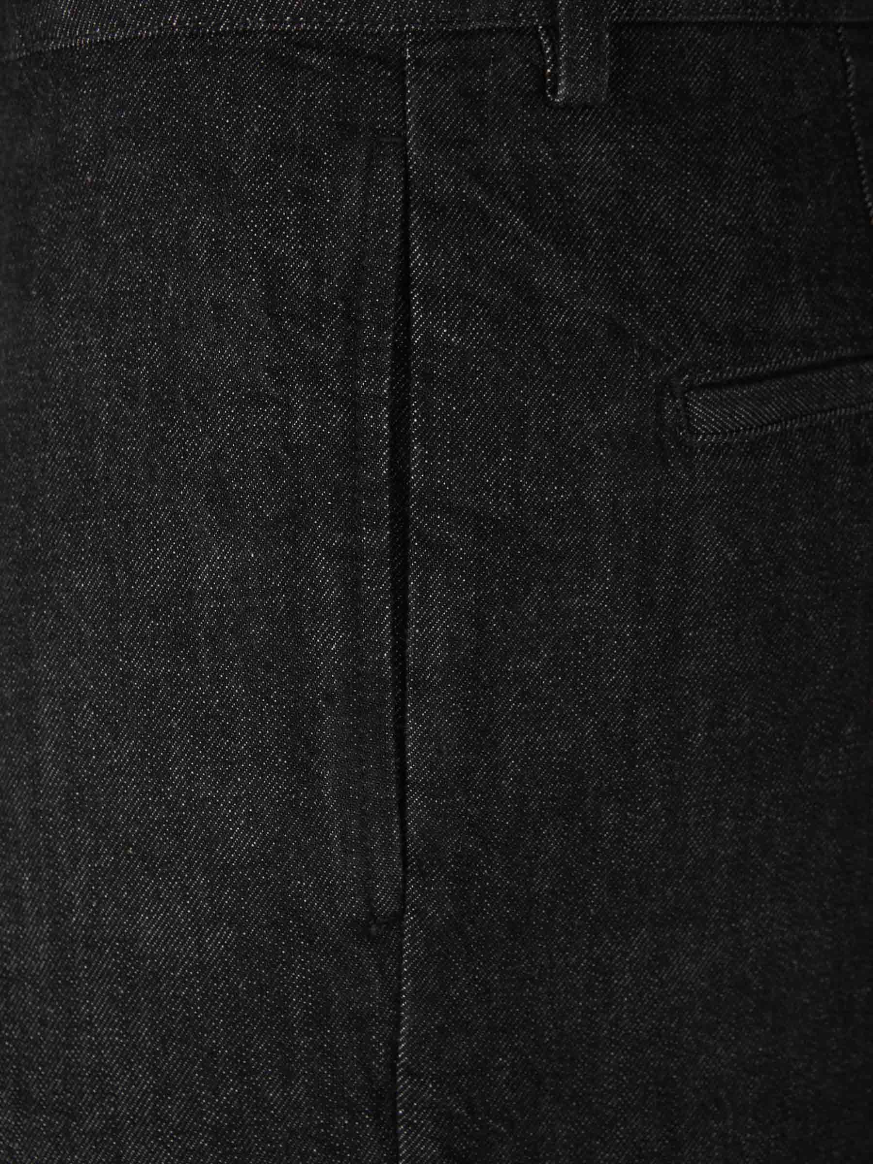 Berwich Wool Cargo Trousers In Black