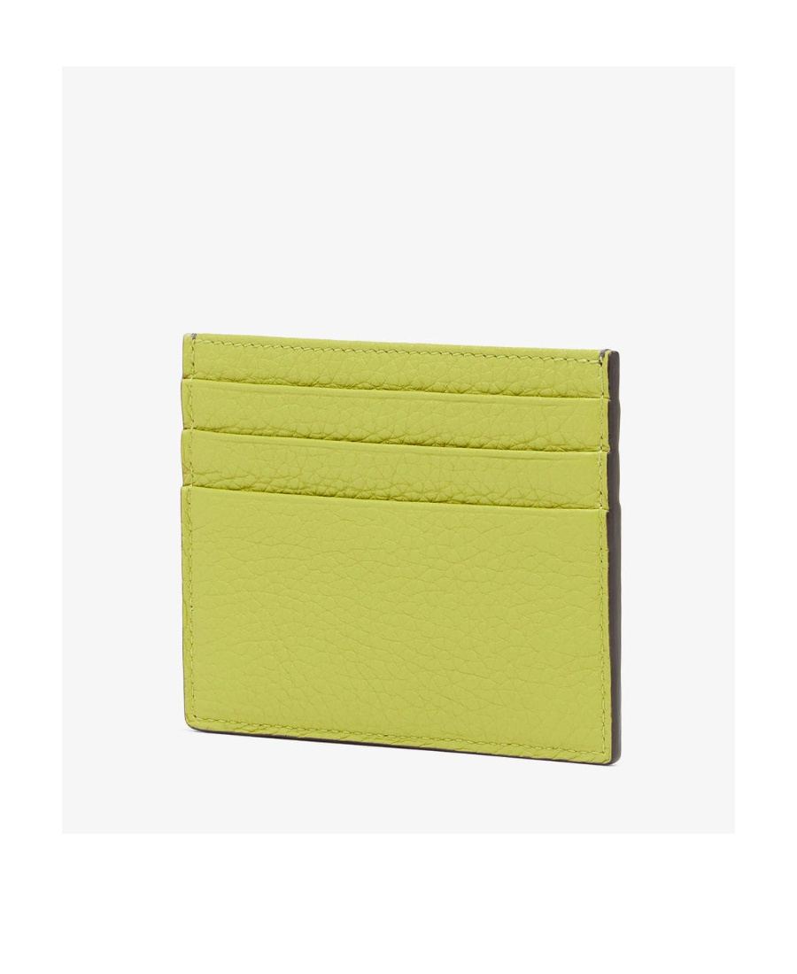 FENDI GREY LEATHER CARD HOLDER