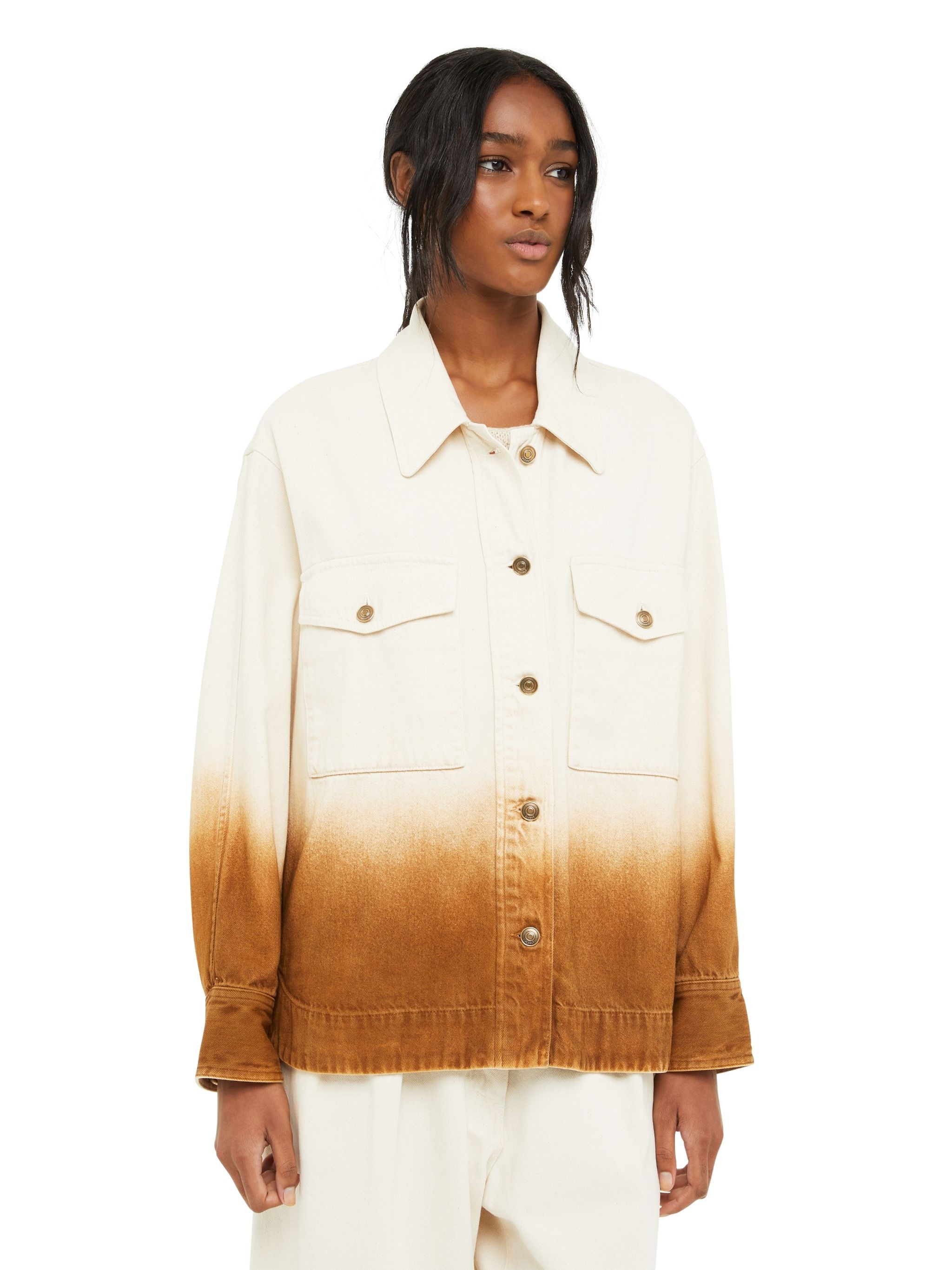 Alanui Bright Hues Cotton Twill Overshirt In White