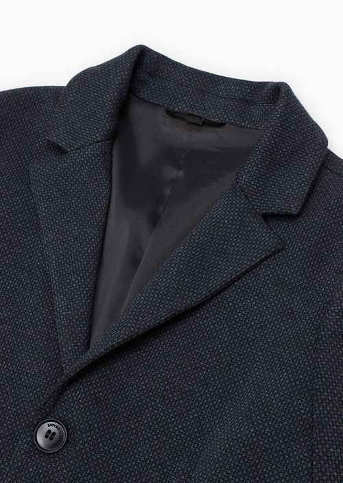 Emporio Armani Long-sleeved Suit Jacket In Black