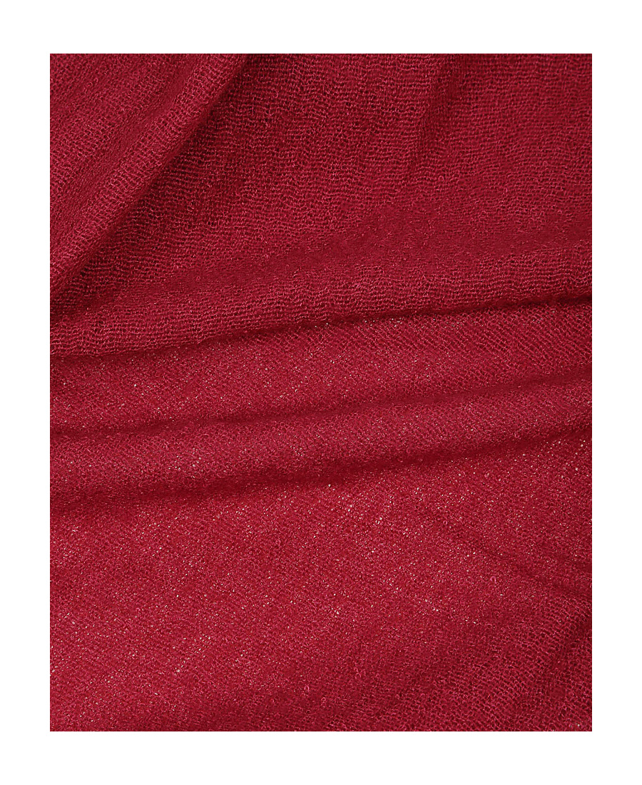 Faliero Sarti Wool Scarf And Fringes In Red