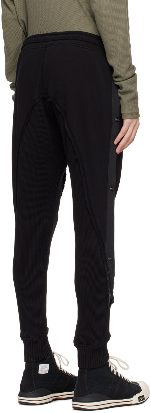 Greg Lauren Black 50/50 Lounge Pants In Black