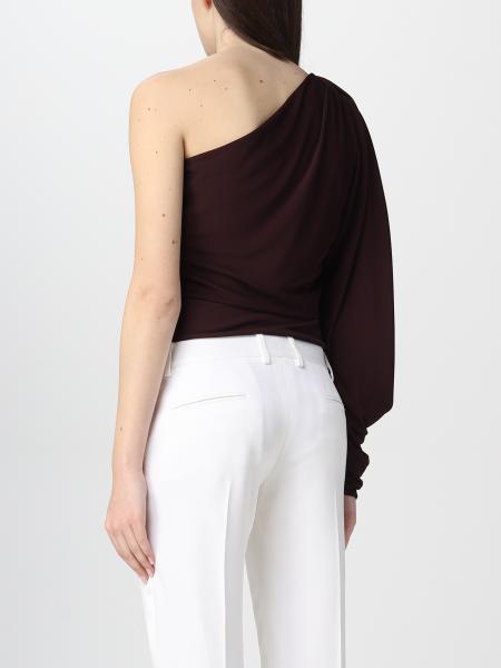 Saint Laurent One-shoulder Asymmetric Bodysuit In Black