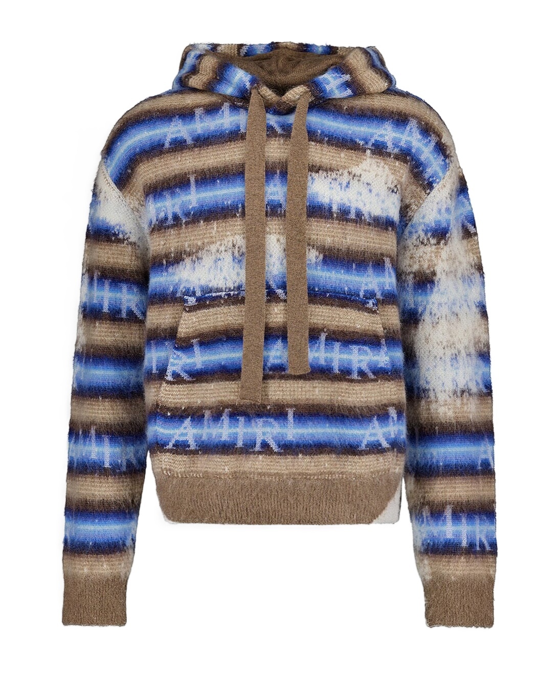 Amiri Staggered Striped Mohair And Wool-blend Hoodie In Multicolor