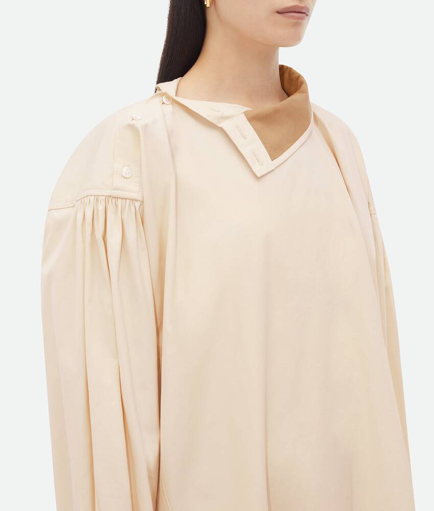 Bottega Veneta Long-sleeved Pleated Dress In White