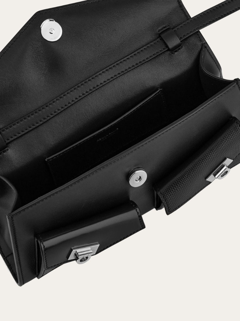 Ferragamo Multipocket Mini Bag In Black