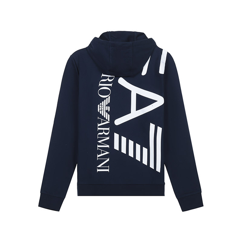 Ea7 Logo Sweater In Black