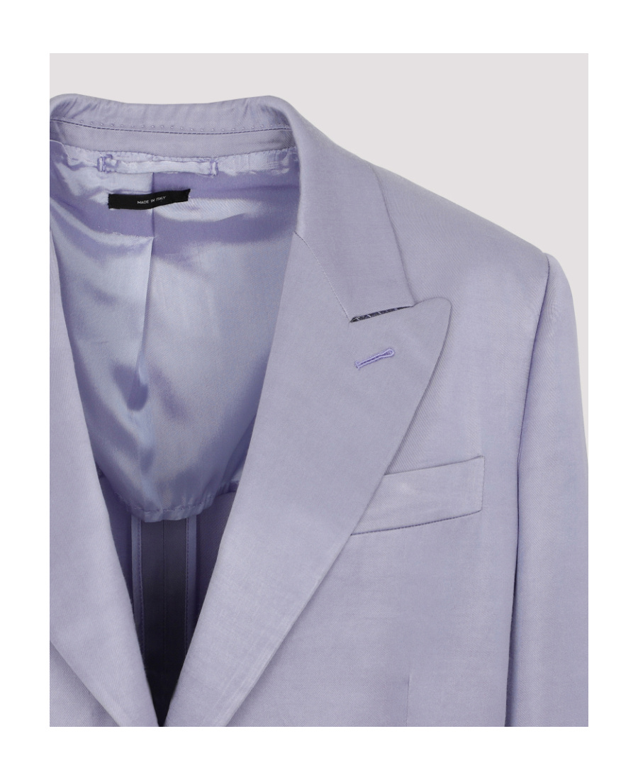 Tom Ford Single-breasted Blazer In Purple